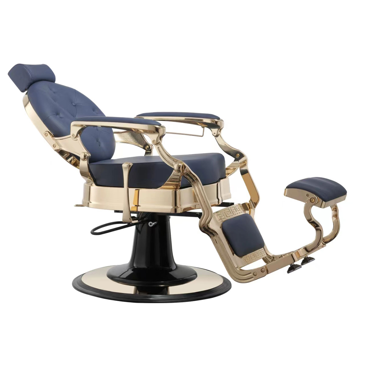 Fauteuil Barbier Florence Bleu Or